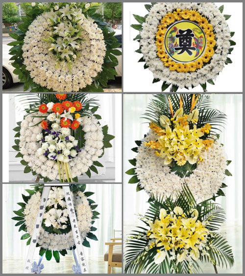 山东青岛平度市旧店镇王福庄村花圈速递